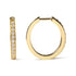 10K Yellow Gold 1/2 Cttw Round-Cut Diamond Hoop Earrings (I-J Color, I2-I3 Clarity) - Evallys.com # #