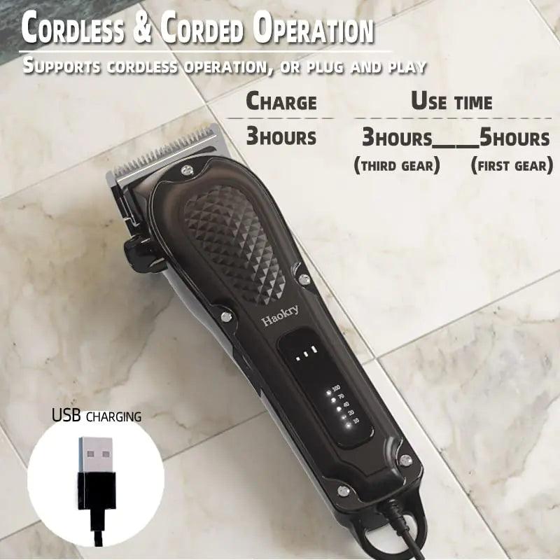 Hair Clippers for Men Professional - Cordless&Corded Barber Clippers for Hair Cutting & Grooming Rechargeable Beard Trimmer - Evallys.com # #