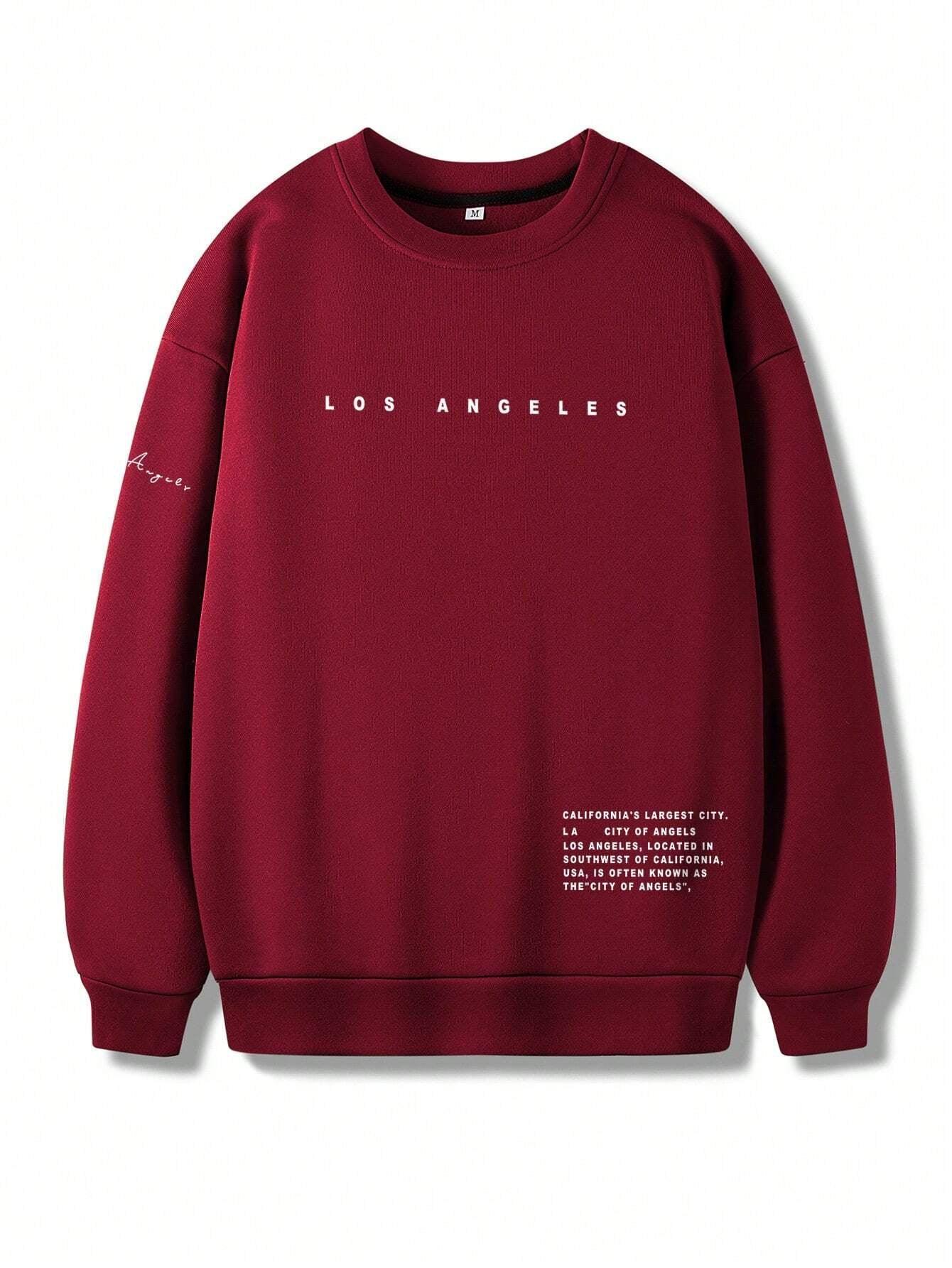 Manfinity Men Slogan Graphic Drop Shoulder Sweatshirt - Evallys.com