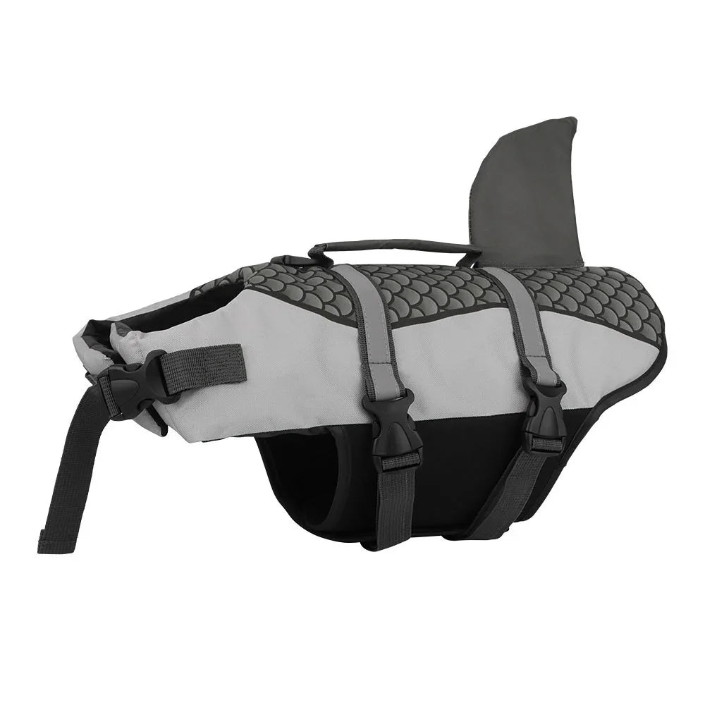 Premium Dog Life Jacket with Shark Fin – Summer Swim Safety Vest - Evallys.com # #