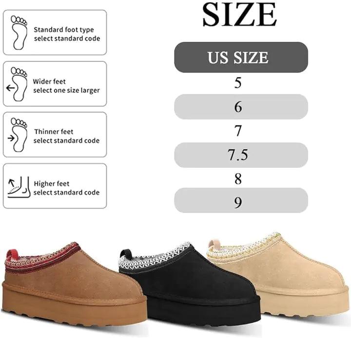 Women's Slippers Platform Mini Boots Short Ankle Boot Fur Fleece Lined Sneakers House slippers Anti-Slip Boot For Outdoor 8 Beige - Evallys.com # #