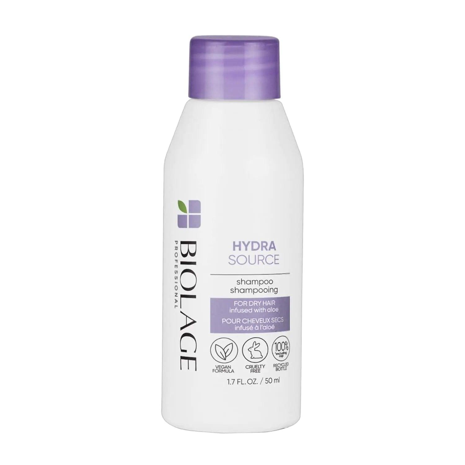 Biolage Hydra Source Shampoo | Hydrates & Moisturizes Dry Hair | Helps Repair Split Ends | For Dry Hair | Salon Shampoo | Weightless, Soft Finish | Vegan | Paraben & Cruelty-Free 1.7 Fl Oz (Pack of 1) - Evallys.com # #