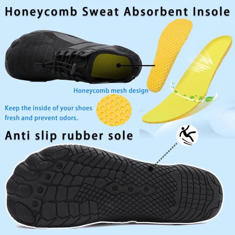 Water Shoes Men,Mens Water Shoes,Water Shoes Women,Barefoot Shoes,Quick Dry Aqua Swim Shoes,Slip-on Soft Beach Shoes,Quick Dry Water Shoes,Aqua Sports Outdoor Shoes for Pool Beach Surf Walk Water Yoga 6 Women/5 Men Black-3 - Evallys.com # #