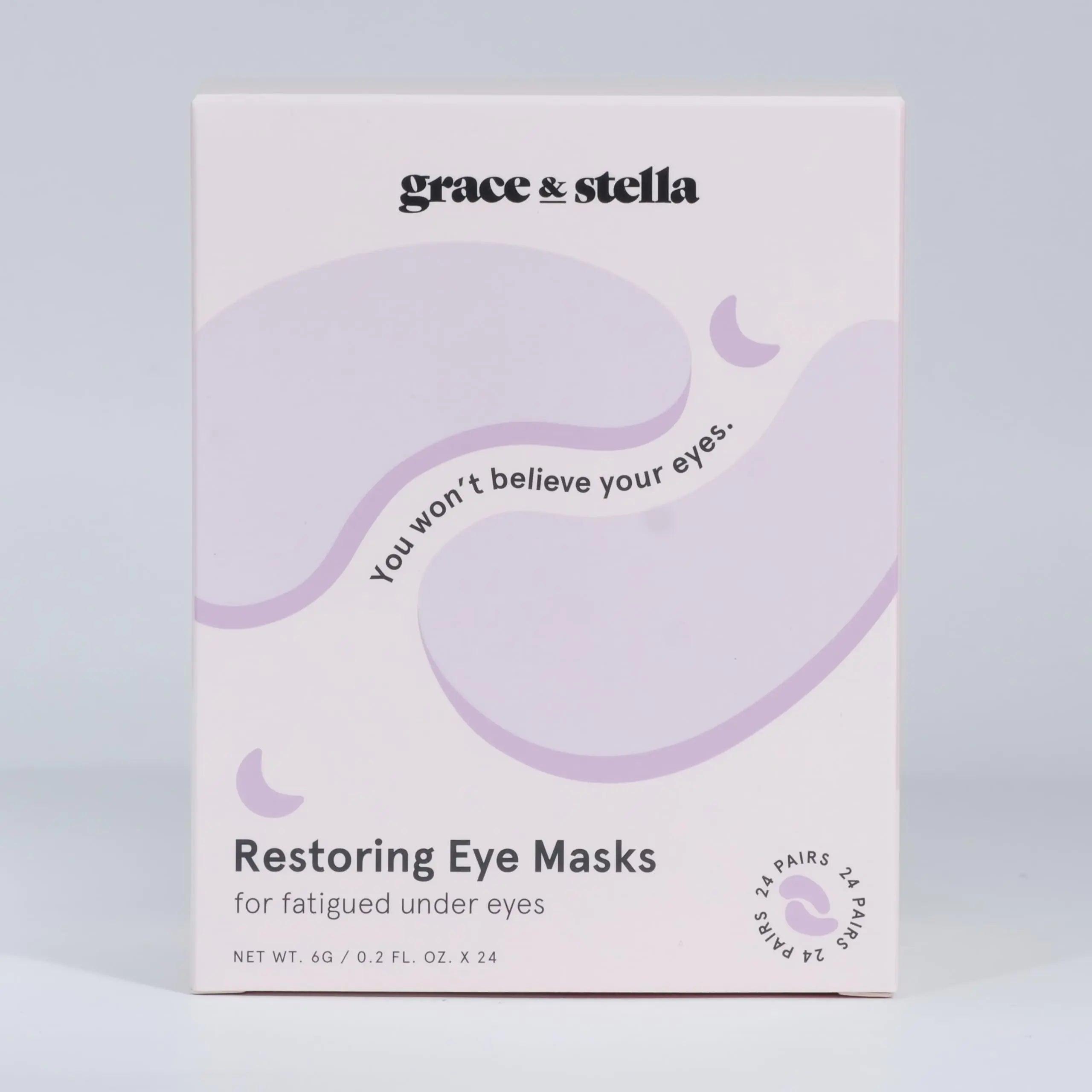 grace & stella Eye Treatment Gels - Dermatologist Tested - Under Eye Masks With Retinol - Restoring Under Eye Patches for Puffy Eyes and Dark Circles - Vegan, Cruelty-Free (Purple (24 Pairs)) Retinol Eye Mask 24 Count (Pack of 1) - Evallys.com # #