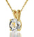 14k Yellow Gold Libra Necklace Zodiac Pendant 24k Gold Inscribed on Crystal - Evallys.com # #