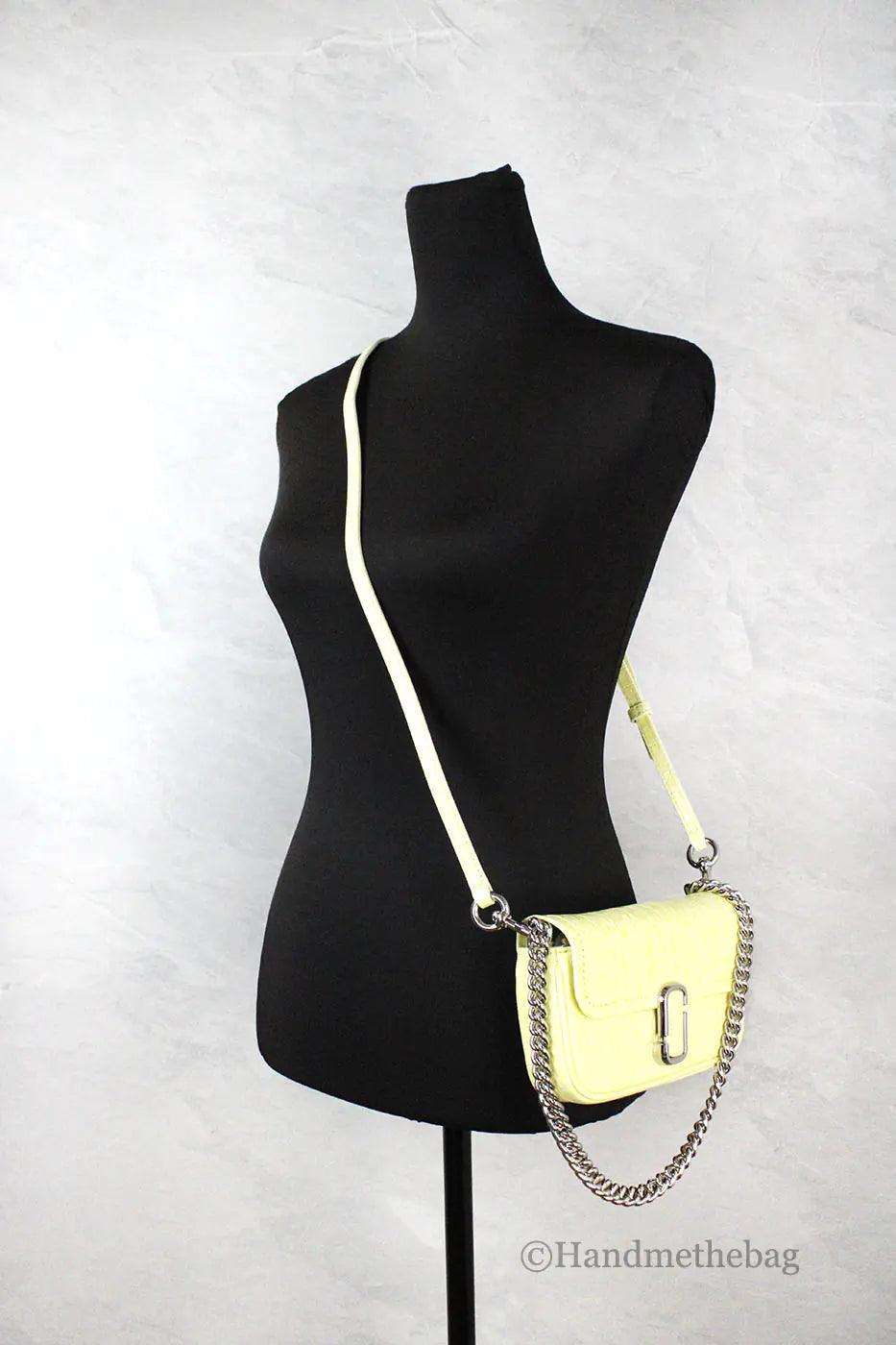 Marc Jacobs The Mini Shoulder Bag Yellow Embossed Crossbody - Evallys.com # #