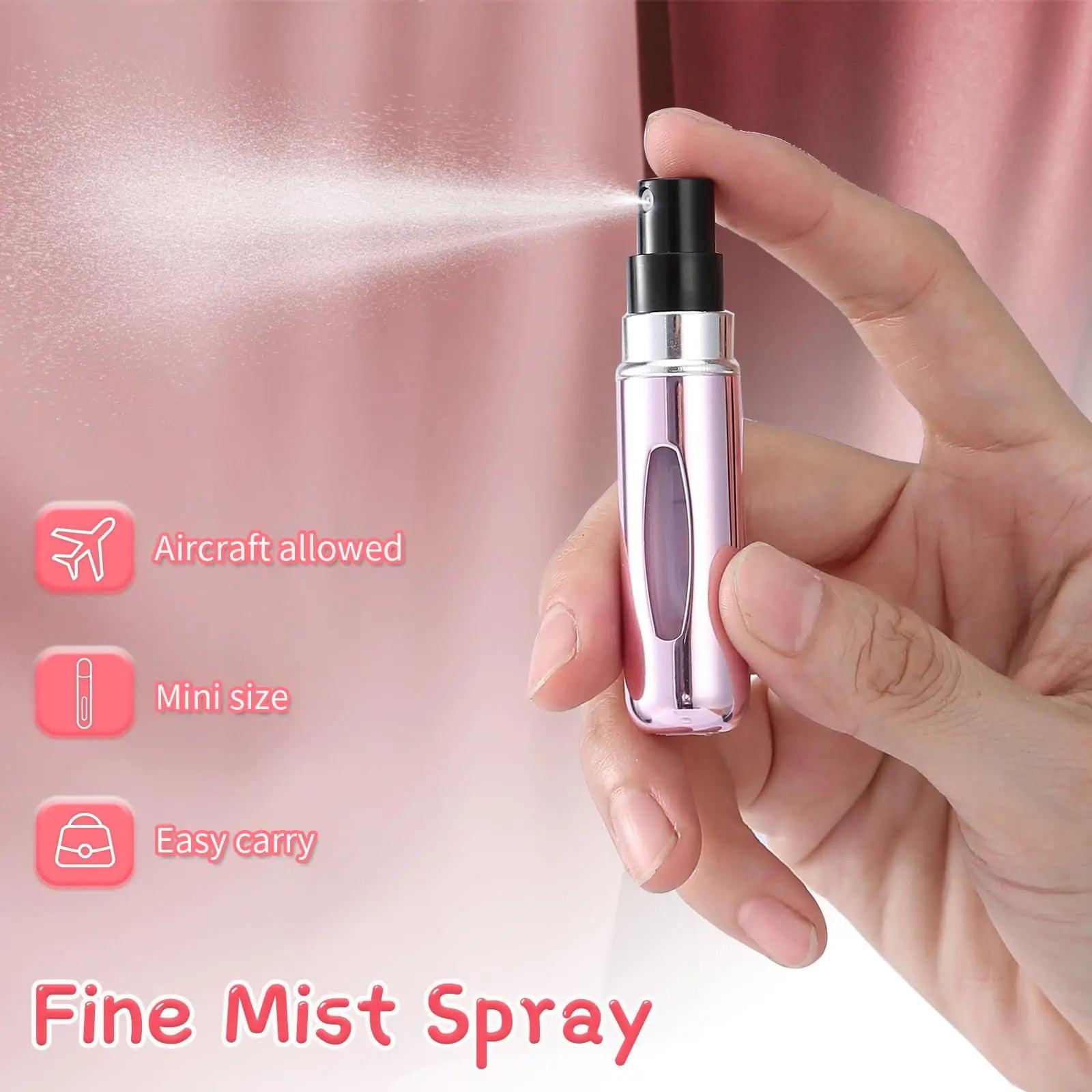 2 pcs Mini Perfume Travel Refillable Bottles-5ml Portable Atomizer Sprayer,Empty Pump Container for Traveling and Outgoing - Evallys.com # #