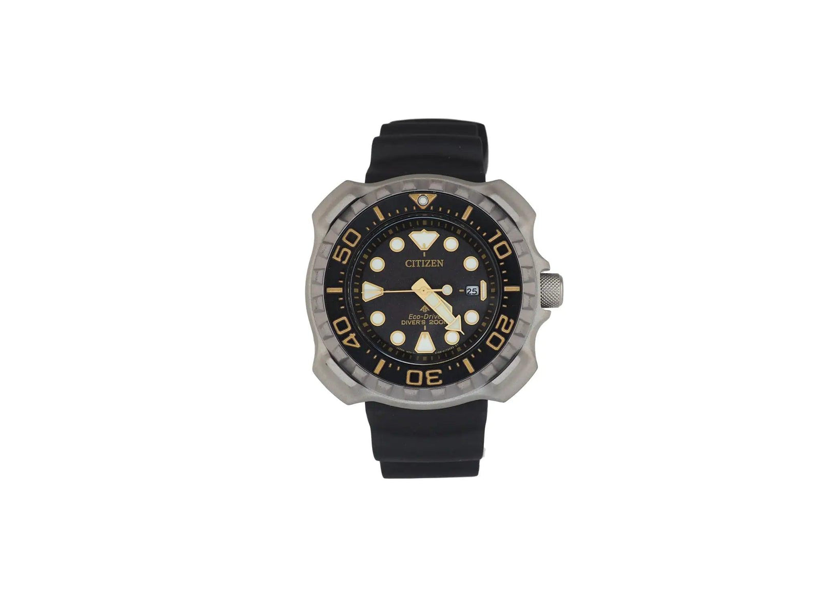 Citizen Men's (BN0220-16E) Promaster Marine Diver Eco-Drive Titanium Black Strap Watch - Evallys.com # #