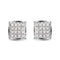 10K White Gold 1/2 Cttw Princess Diamond Classic Composite Stud Earrings (I-J Color, I1-I2 Clarity) - Evallys.com # #