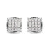 10K White Gold 1/2 Cttw Princess Diamond Classic Composite Stud Earrings (I-J Color, I1-I2 Clarity) - Evallys.com # #