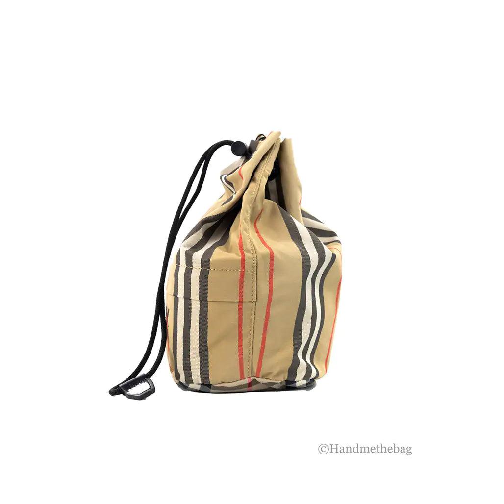 Burberry Phoebe Nylon Drawstring Bucket Bag - Evallys.com # #