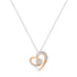 10k Rose and White Gold Plated Sterling Silver 3/8 cttw Lab Grown Diamond Heart Pendant Necklace (F-G Color, VS2-SI1 Clarity) - Evallys.com # #