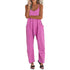 One Piece Jumpsuits for women V Neck Sleeveless Loose Fit overalls Spaghetti Strap Harem Long Pants with Pockets Purple Pink X-Large - Evallys.com # #