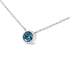 14K White Gold 1/2 Cttw Blue Lab Grown Diamond Modern Bezel-Set Solitaire 16"-18" Pendant Necklace (Blue Color,  VS2-SI1 Clarity) - Evallys.com # #