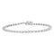 .925 Sterling Silver 1.0 Cttw Bezel-Set Round-cut Diamond Link Bracelet (I-J Color, I3 Clarity) - 7.25" - Evallys.com # #