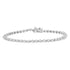 .925 Sterling Silver 1.0 Cttw Bezel-Set Round-cut Diamond Link Bracelet (I-J Color, I3 Clarity) - 7.25" - Evallys.com # #