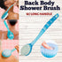 Back Body Shower BrushLong Handle Exfoliating Skin Spa Bath Soft Scrubber Clean - Evallys.com # #