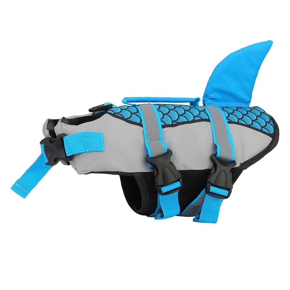 Premium Dog Life Jacket with Shark Fin – Summer Swim Safety Vest - Evallys.com # #