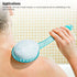 Back Body Shower BrushLong Handle Exfoliating Skin Spa Bath Soft Scrubber Clean - Evallys.com # #