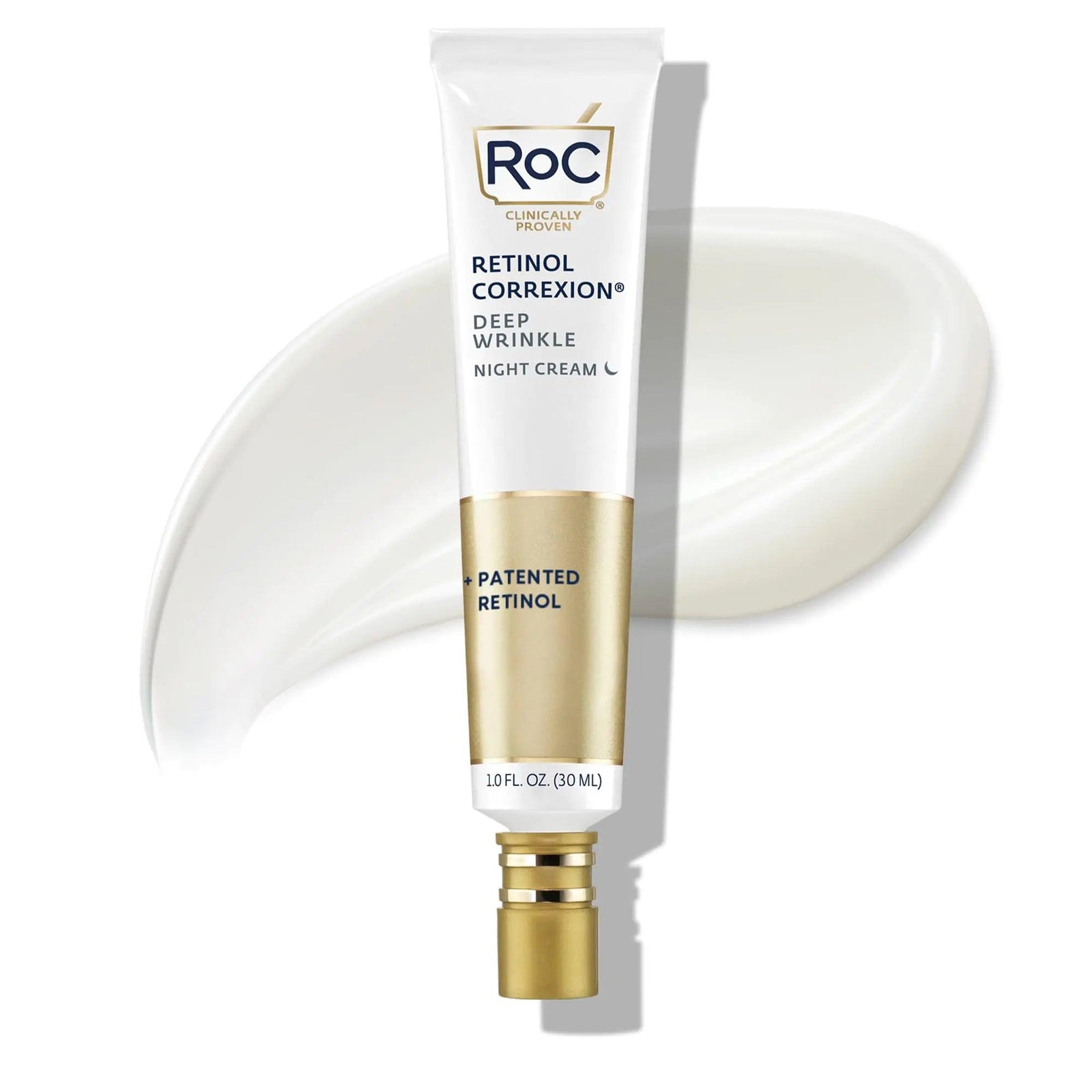 RoC Retinol Correxion Deep Wrinkle Anti-Aging Night Cream, Daily Face Moisturizer with Shea Butter, Glycolic Acid and Squalane, Skin Care Treatment, 1 Ounces (Packaging May Vary) - Evallys.com # #