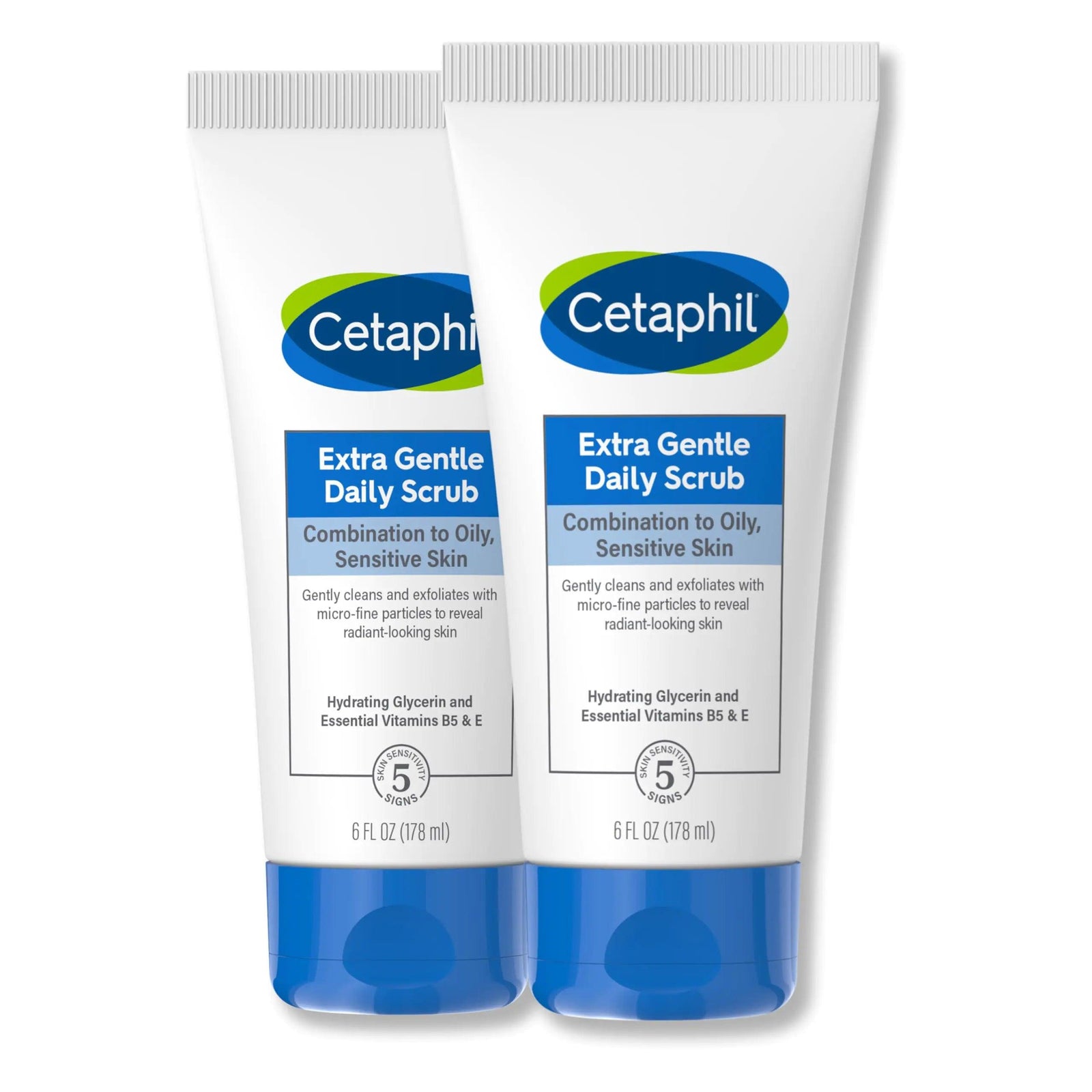 Cetaphil Exfoliating Face Wash, Extra Gentle Daily Face Scrub, Gently Exfoliates & Cleanses, For All Skin Types, Non-Irritating & Hypoallergenic, Suitable For Sensitive Skin, 6 Fl Oz, Pack of 2 white 6 Fl Oz (Pack of 2) - Evallys.com # #