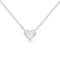 14k White Gold 1/4 Cttw Lab Grown Heart Shape Diamond Solitaire 18" Pendant Necklace (E-F Color, SI1-SI2 Clarity) - Evallys.com # #