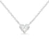 14k White Gold 1/4 Cttw Lab Grown Heart Shape Diamond Solitaire 18" Pendant Necklace (E-F Color, SI1-SI2 Clarity) - Evallys.com # #