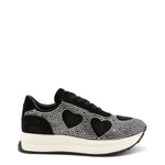 Rhinestone Heart Sneakers - Black - Evallys.com # #