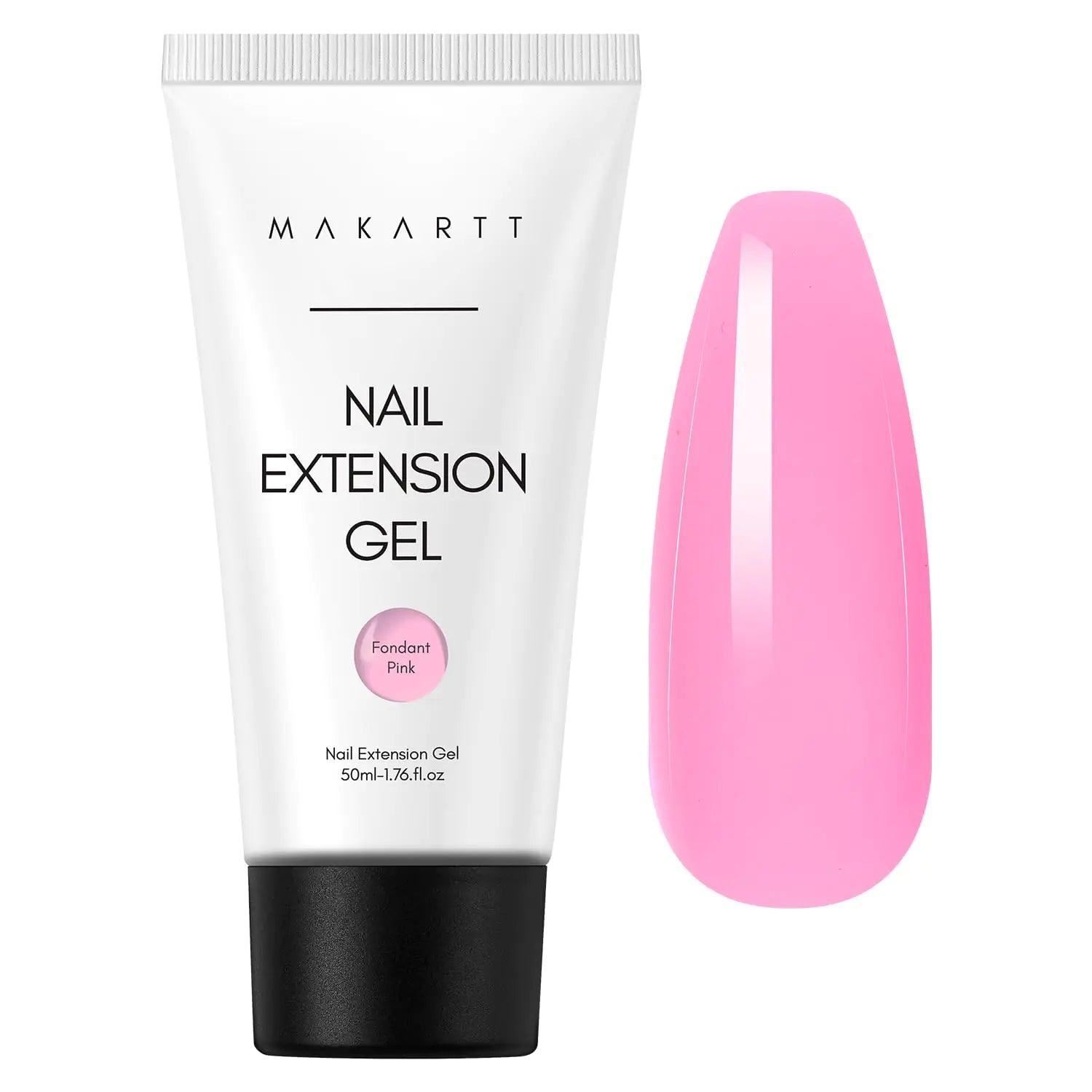 Makartt Poly Nail Gel-50ML Fondant Pink Gel Builder for Trendy Color Nail Extension Strengthener 3D Diy Hard Gel Manicure Nail Art Supplies Salon Home Stuff - Evallys.com # #