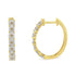 10KT Two-Toned Gold Diamond Hoop Earring (1/2 cttw, J-K Color, I2-I3 Clarity) - Evallys.com # #