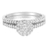 10K White Gold Diamond Engagement Ring and Wedding Band Set (3/8 Cttw, I-J Color, I2-I3 Clarity) - Evallys.com # #