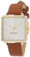 Nine West Women's Strap Watch Brown/Gold - Evallys.com # #