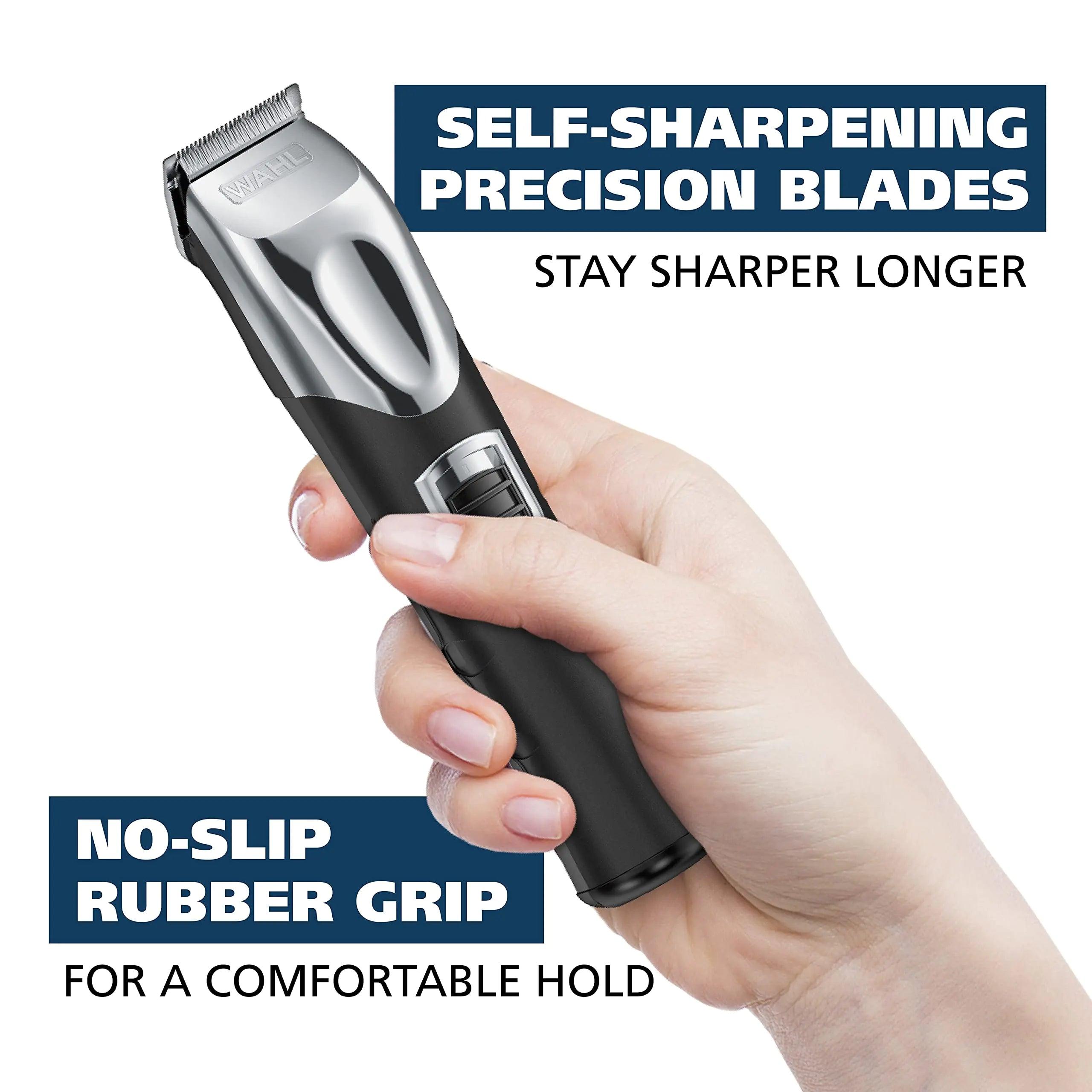 Wahl USA Rechargeable Lithium Ion All in One Beard Trimmer for Men with Detail and Ear & Nose Hair Trimmer Attachment – Model 9854-600B - Evallys.com # #
