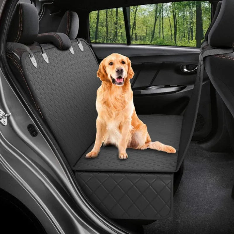 Dog Car Seat Cover View Mesh Pet Carrier Hammock Safety Protector Car Rear Back Seat Mat With Zipper And Pocket For Travel - Evallys.com