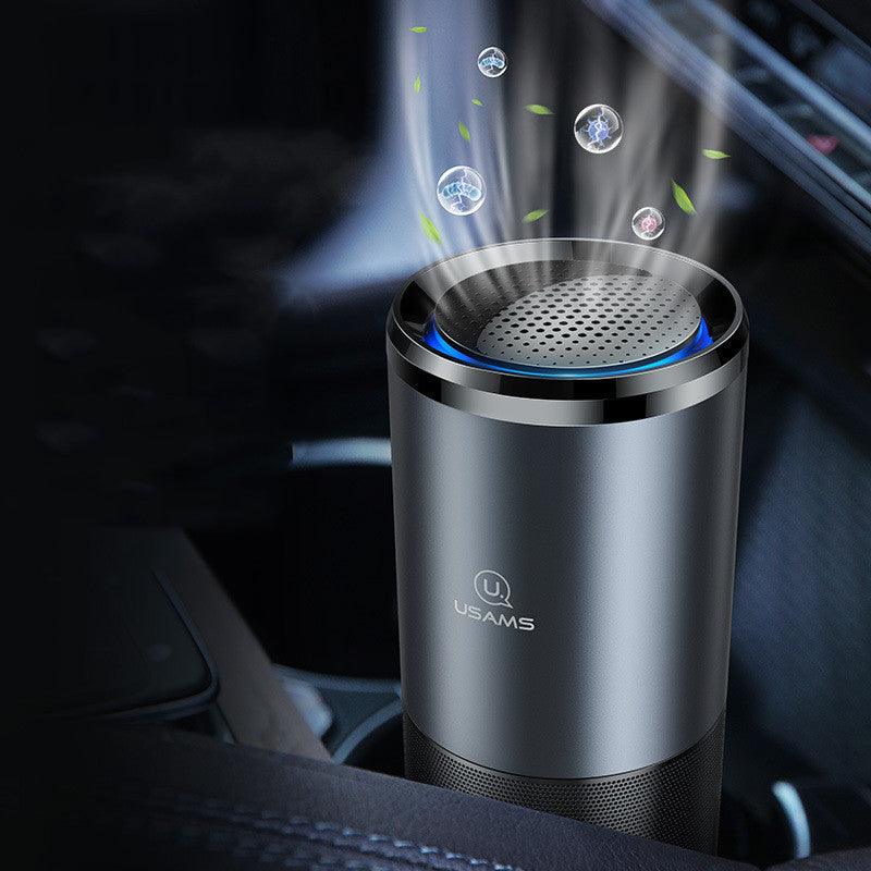 Car Air Purifier Ionizer Negative Ion Aluminum Alloy Car Air Freshener Activated Carbon Formaldehyde Auto Air Clean Accessories - Evallys.com # #