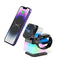 4 In 1 Rotatable Colorful Lighting Wireless Charger Stand For Phone 15 14 13 12 Pro Max 8 7 Holder Magnetic Fast Charging Station - Evallys.com