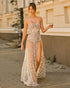 Perspective bronzing strap beach long dress - Evallys.com # #