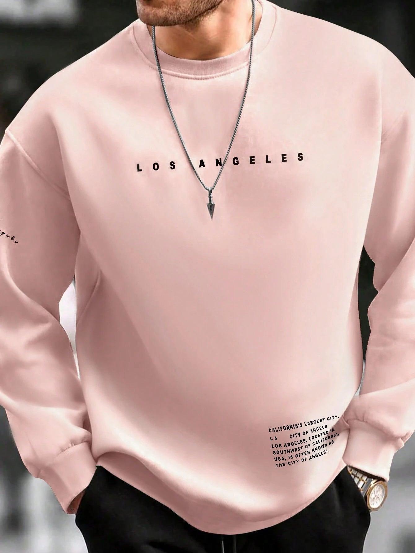 Manfinity Men Slogan Graphic Drop Shoulder Sweatshirt - Evallys.com # #