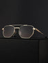 Trendy All-Match Aviator Sunglasses for Everyday Use, Vintage Casual Tinted Lenses Sunglasses, Fashion Accessories for Outdoor Activities - Evallys.com # #