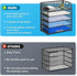 Marbrasse 2 Pack Desk Organizer with Handle, 5 Tier Paper Organizer Letter Tray Organizer, Mesh Desk File Organizer for Office, School and Home - Evallys.com # #
