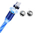 Compatible with Apple, Flowing Ligh Magnetic Streamer Data Line Cable for Iphone Android Typec - Evallys.com