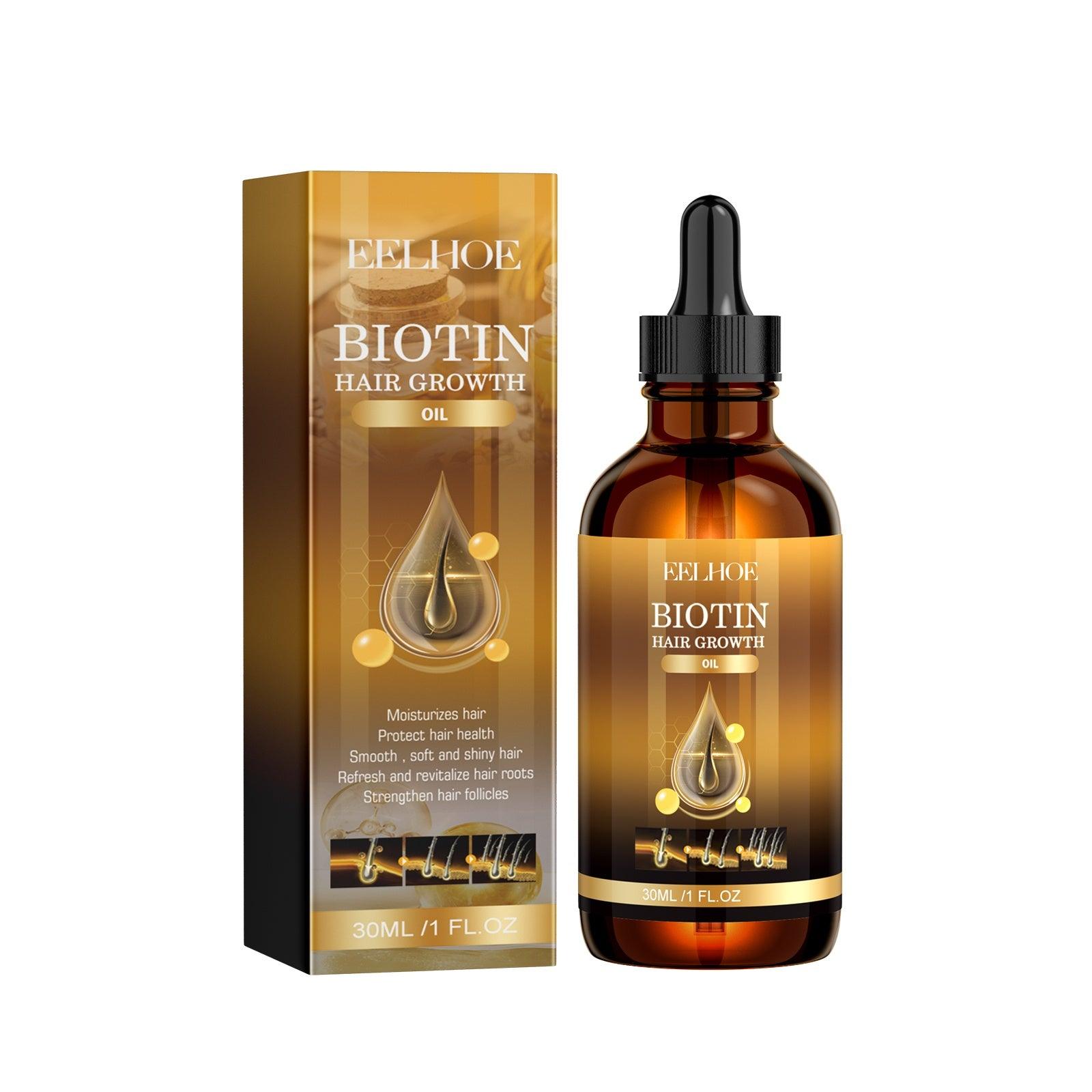 EELHOE Biotin Hair Treatment Oil Deeply Moisturizing Scalp Massage Treatment Thick And Smooth Hair Care Oil - Evallys.com # #