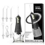 Wifepro Cordless Select (L11) Oral Irrigator Water Flosser 300ML Water Tank 4 Cleaning Modes 5 Replaceable Jet Tips and Storage Bag Mothers Day Gifts Daily Nozzle Cleansing Pulling Oil - Evallys.com # #