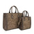 Bagparty Exclusive 2-Piece Vegan Leather Tote Bag Set - Hibiscus Flower - Evallys.com # #