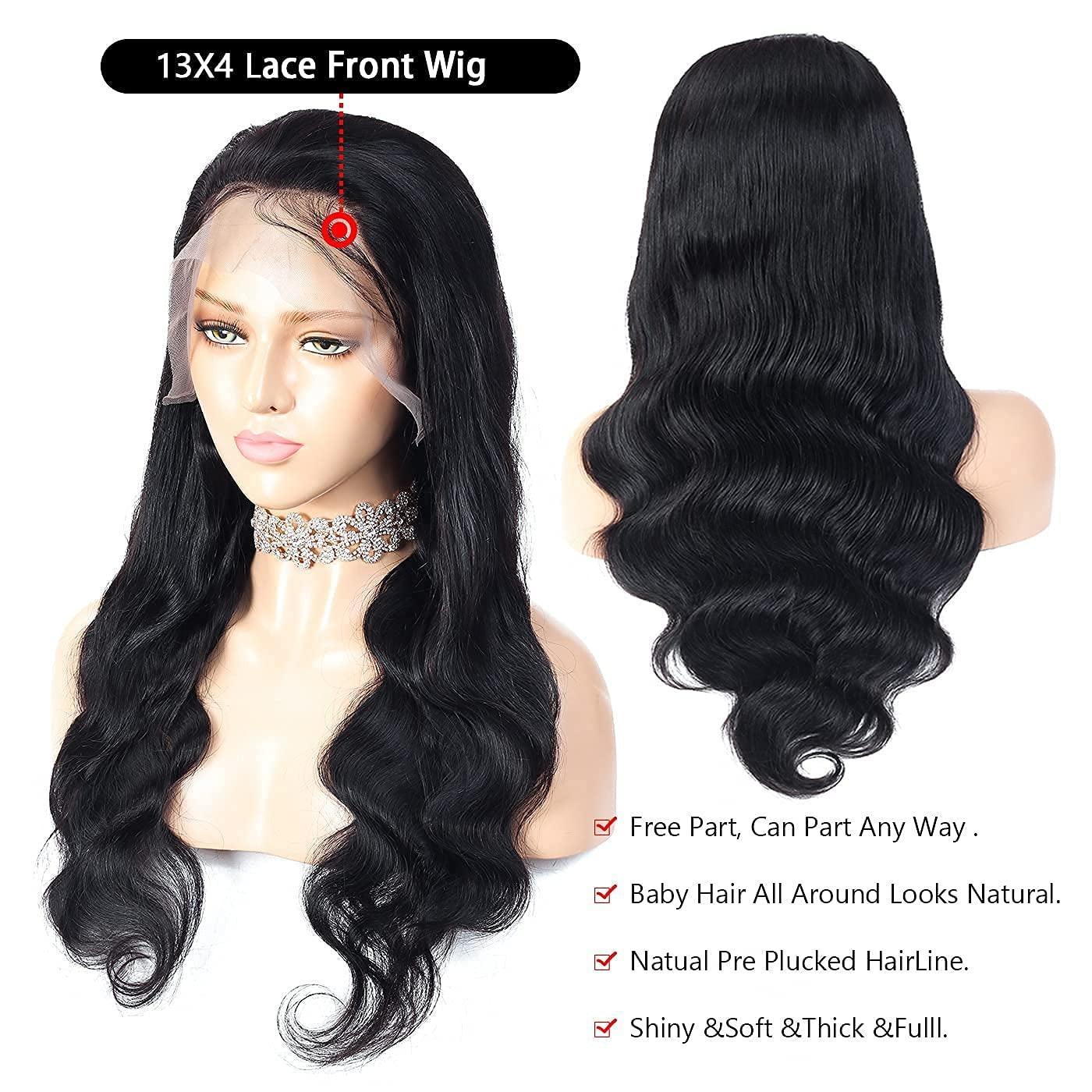 YING Lace Front Wigs Human Hair for Black Women Pre Plucked150% Density Brazilian Body Wave Lace Front Wigs with Baby Hair Glueless Lace Closure Human Hair Wigs(18Inch) - Evallys.com # #