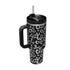 40 Oz Tumbler With Handle Straw Insulated, Stainless Steel Spill Proof Vacuum Coffee Cup Tumbler With Lid Tapered Mug Gifts For Valentine Lover Suitable For Car Gym Office Travel - Evallys.com # #