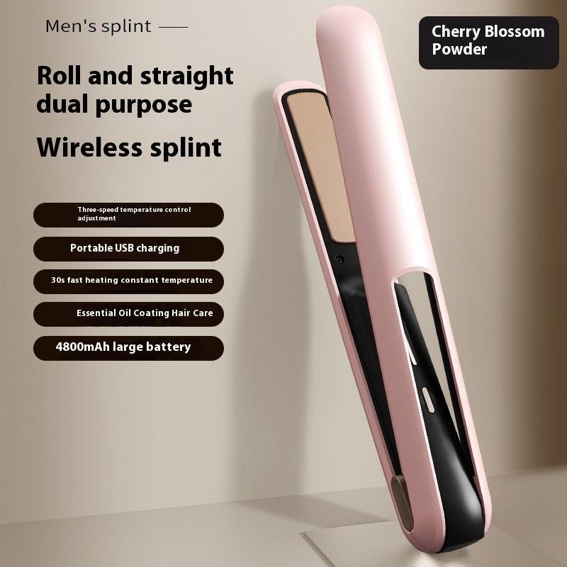 Wireless USB Charging Hair Straighteners Volume Straight Two-in-one - Evallys.com # #