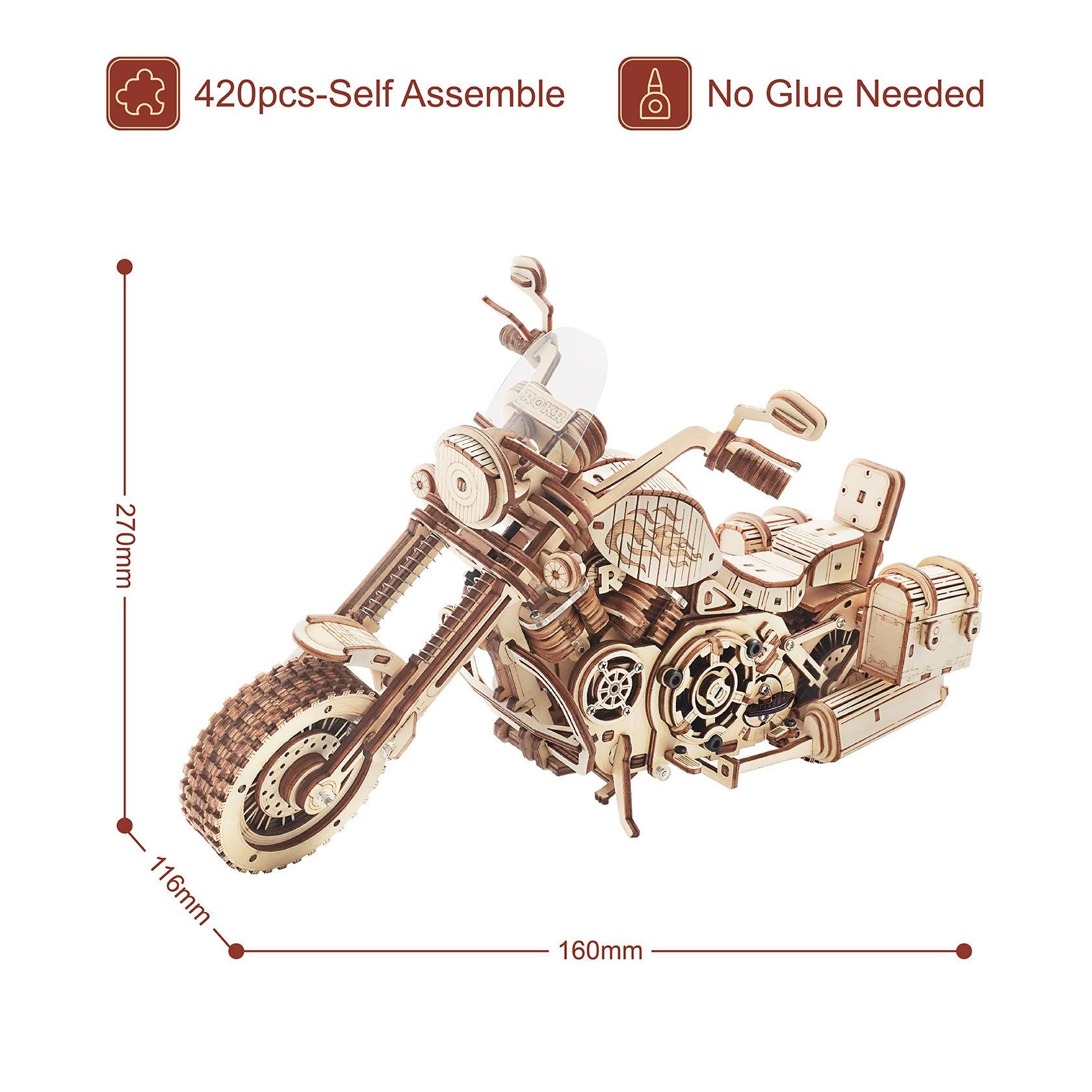 Robotime Rokr Cruiser Motorcycle DIY Wooden Model LK504 - Evallys.com # #