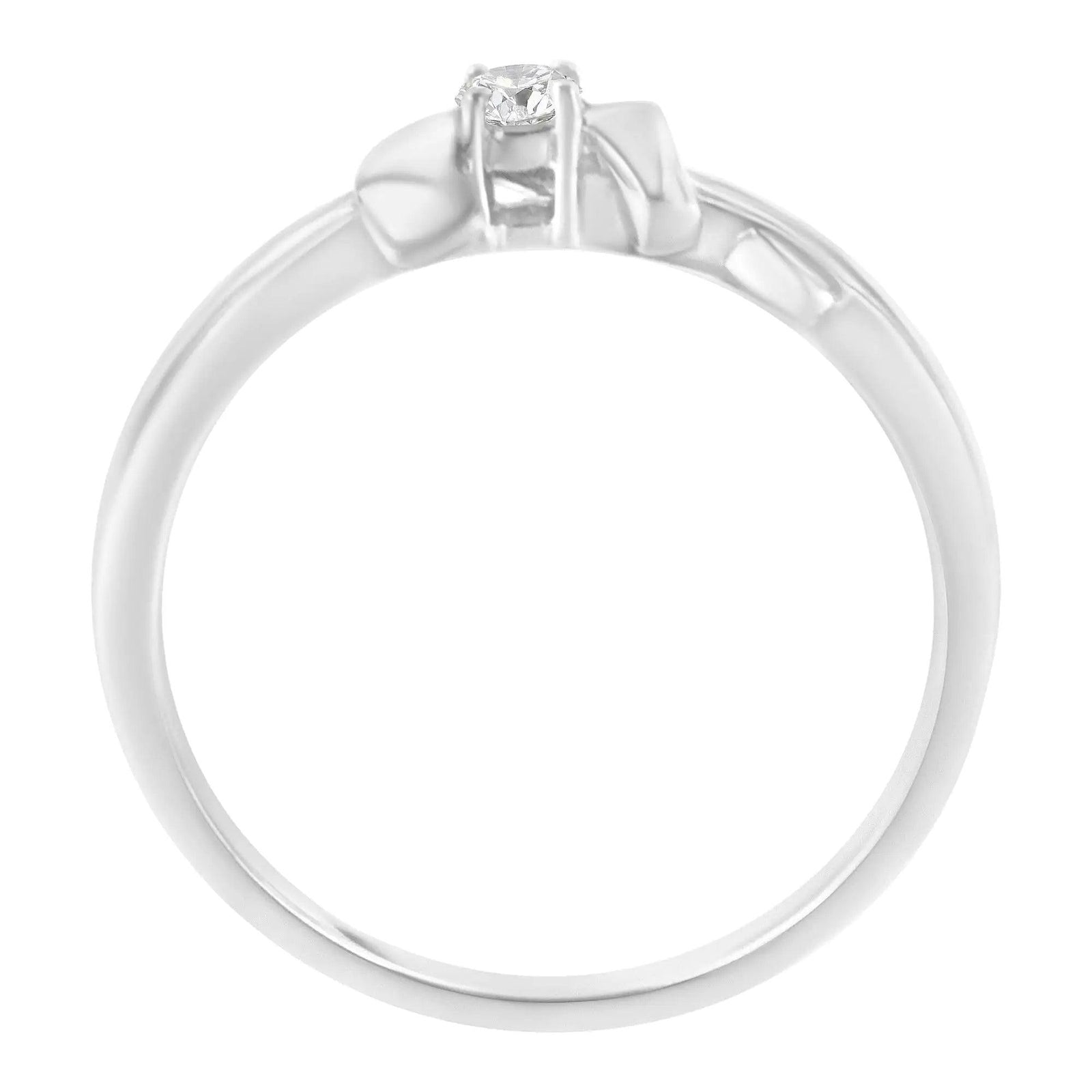 10K White Gold Diamond Promise Ring (1/10 Cttw, H-I Color, SI2-I1 Clarity) - Evallys.com # #