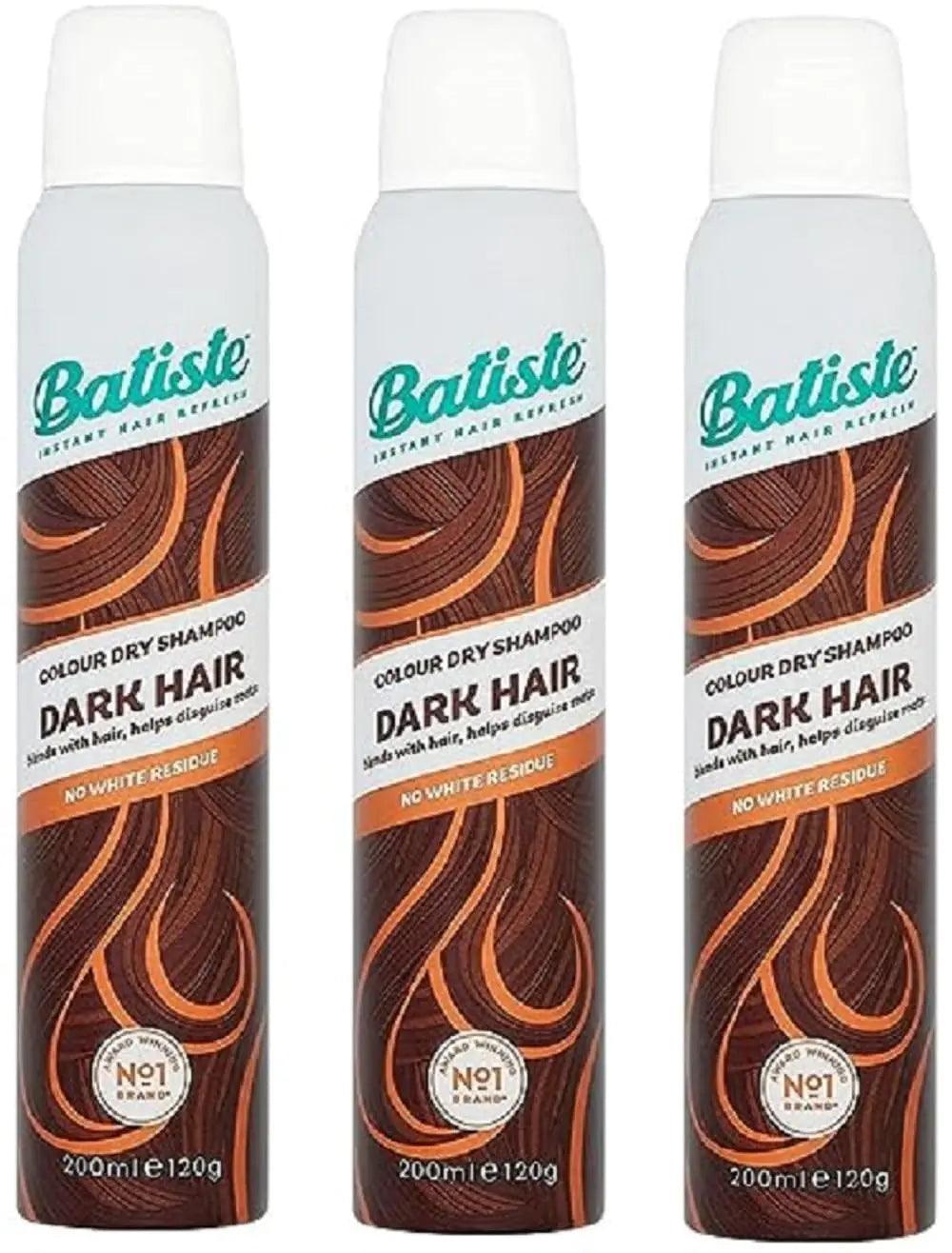 Batiste Dry Shampoo, Dark & Deep Brown 6.73 oz (Pack of 3) - Evallys.com # #